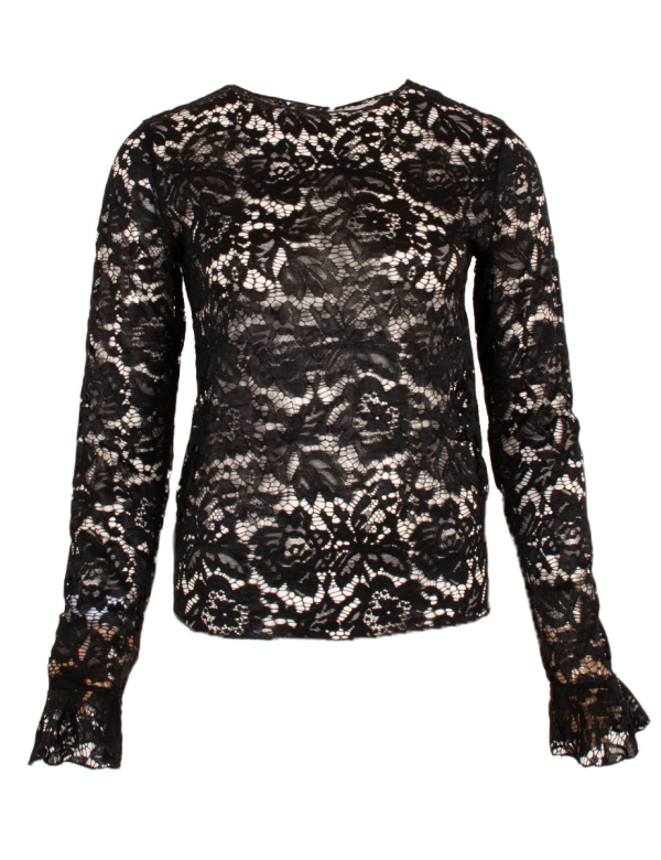 Lea Kanten top Zwart S/M