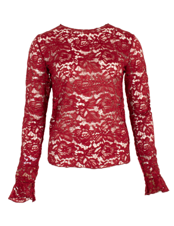 Lea Kanten top Bordeaux L/XL