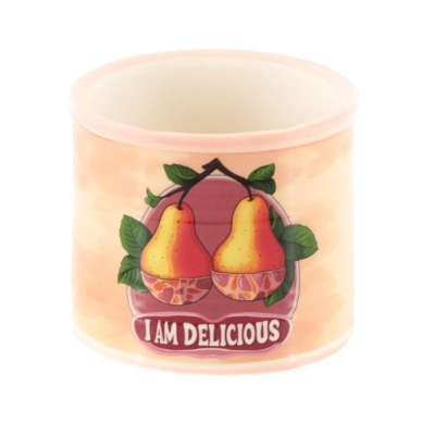 Aardewerk potje I am Delicious 