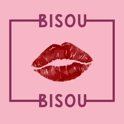 Tegeltje Bisou Bisou