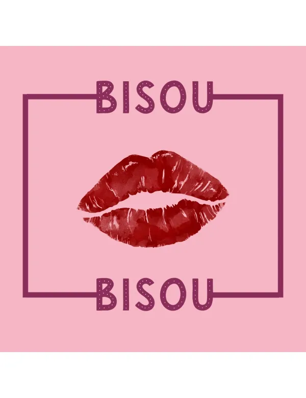 Tegeltje Bisou Bisou Tegeltje Bisou Bisou