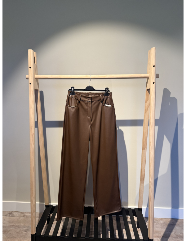 Leren Broek Bruin Eva