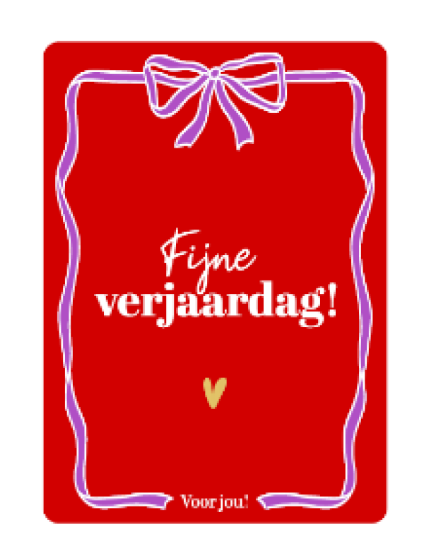 Cadeaukaartje-A7 Fijne verjaardag!