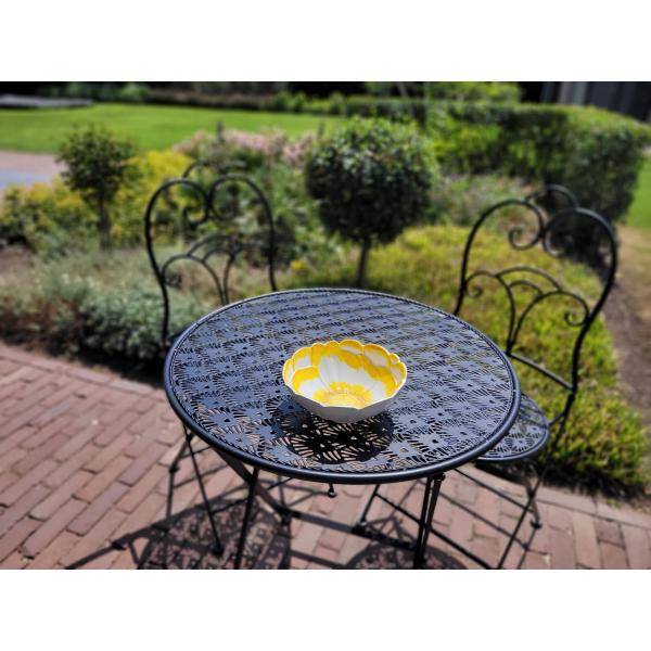 Gele bloemenschaal S