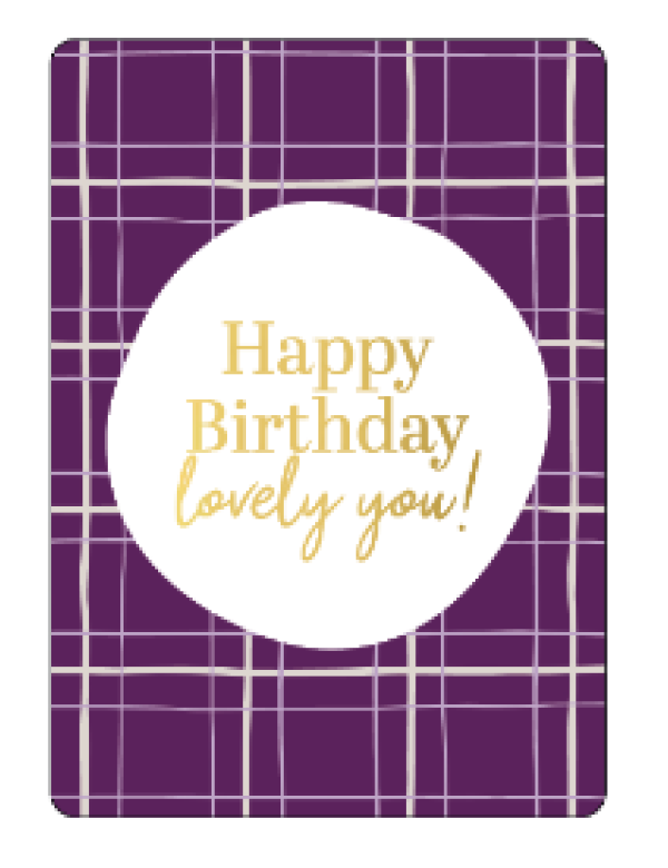 Cadeaukaartje A7-Happy birthday, lovely you