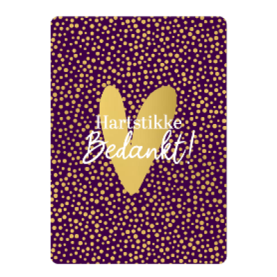 Cadeaukaartje A7-Hartstikke bedankt