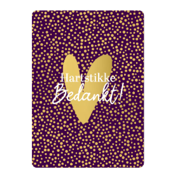Cadeaukaartje A7-Hartstikke bedankt