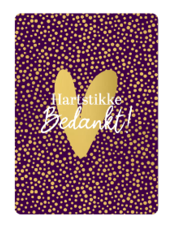 Cadeaukaartje A7-Hartstikke bedankt