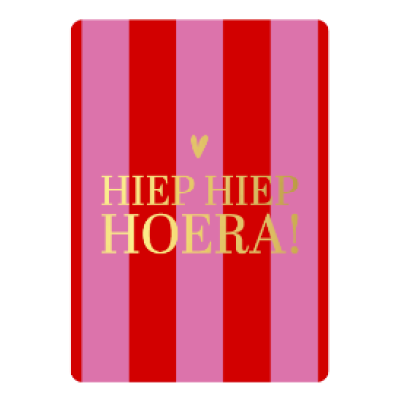 Cadeaukaartje A7-Hiep hiep hoera