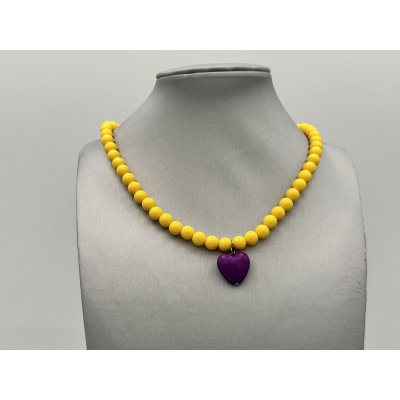 Kralenketting Geel