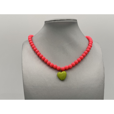 Kralenketting Neon Roze