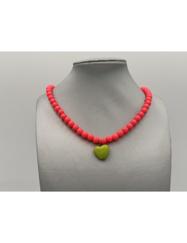 Kralenketting Neon Roze Kralenketting Neon Roze