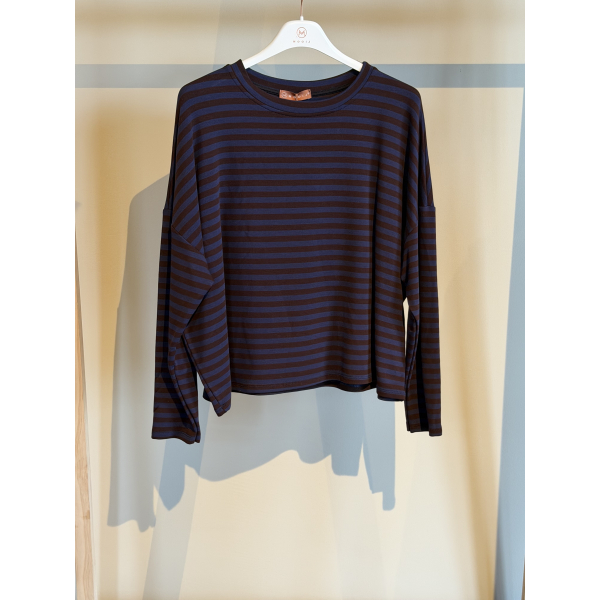 Longsleeve Jenny Bruin/Blauw