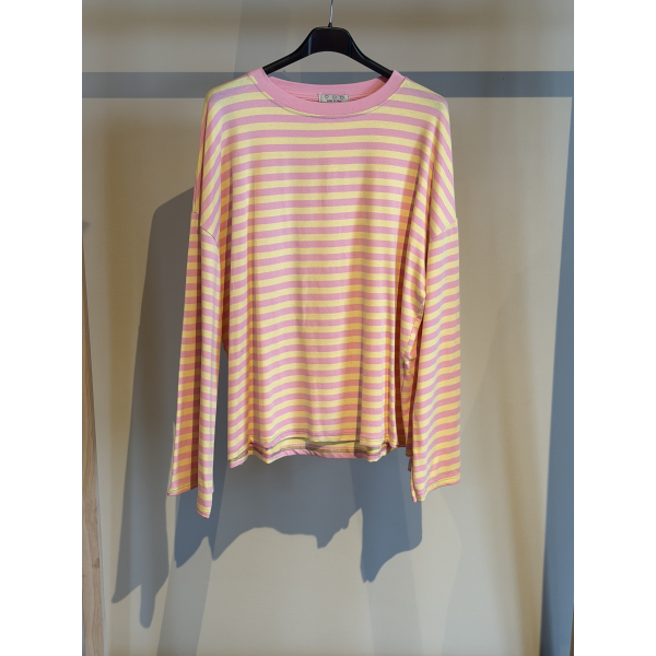 Longsleeve Jenny Geel/Roze