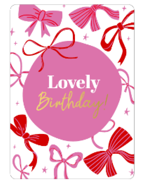 Cadeaukaartje A7-Lovely birthday