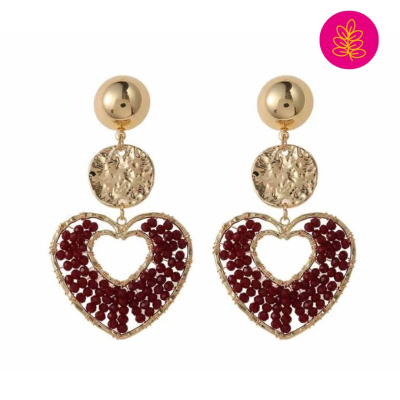 Oorbellen Milaan Red