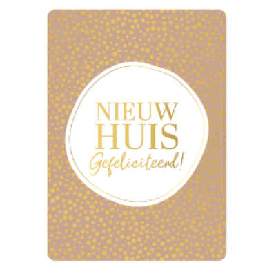 Cadeaukaartje A7-Nieuw huis, gefeliciteerd 