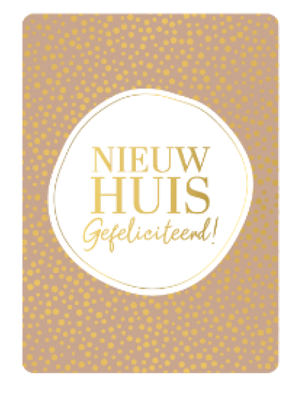 Cadeaukaartje A7-Nieuw huis, gefeliciteerd 