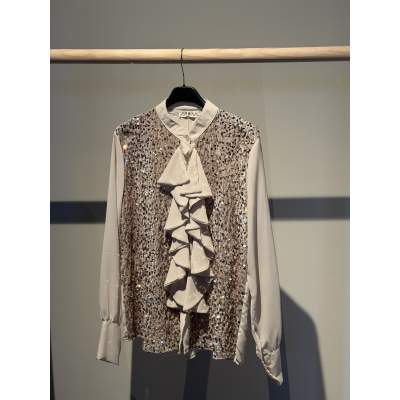Pailletten Blouse Ecru