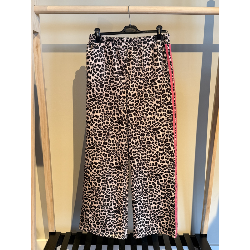 Panther broek streep Roze