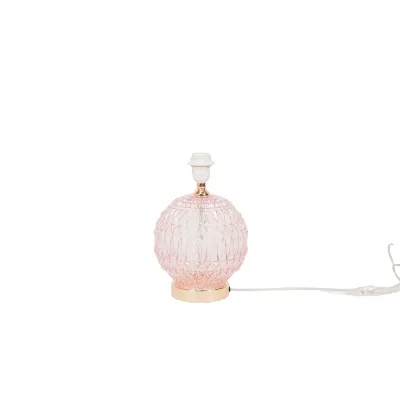 Roze kristallen tafellamp