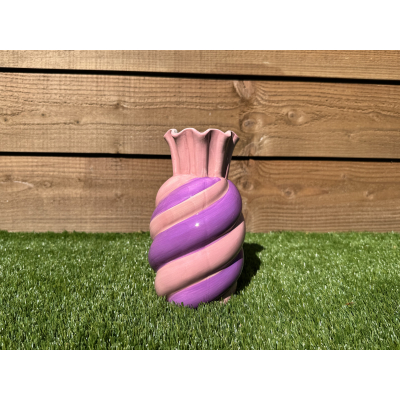 Swirl vaas Paars/Roze