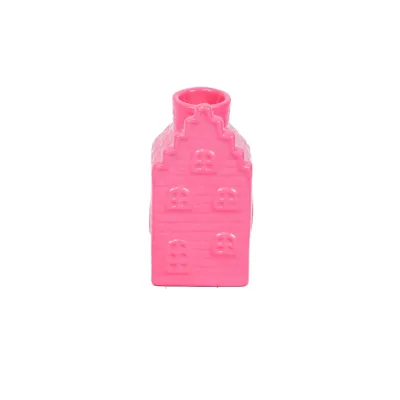 Kaarsenhouder Huis Neon Roze