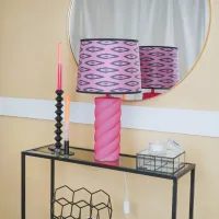 Lampenkamp Roze Kelimprint