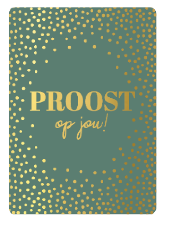 Cadeaukaartje A7-Proost op jou