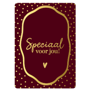 Cadeaukaartje A7-Speciaal voor jou, Burgundy