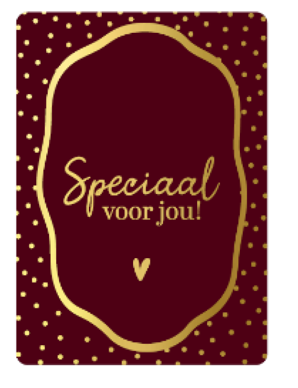 Cadeaukaartje A7-Speciaal voor jou, Burgundy