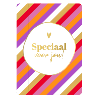 Cadeaukaartje A7-Speciaal voor jou,  strepen