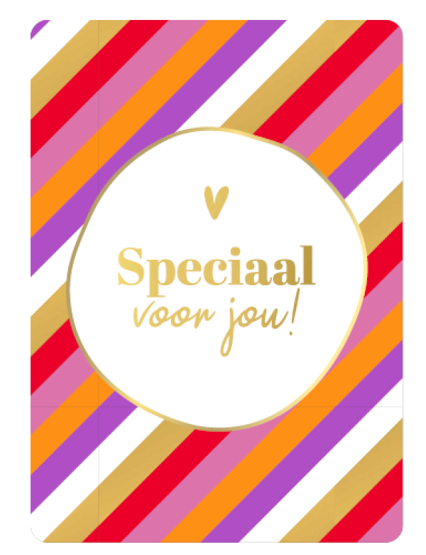 Cadeaukaartje A7-Speciaal voor jou,  strepen