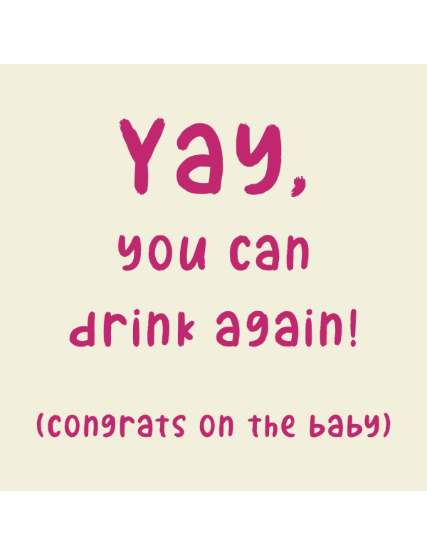 Tegeltje Yay You Can Drink Again
